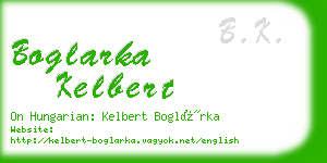 boglarka kelbert business card